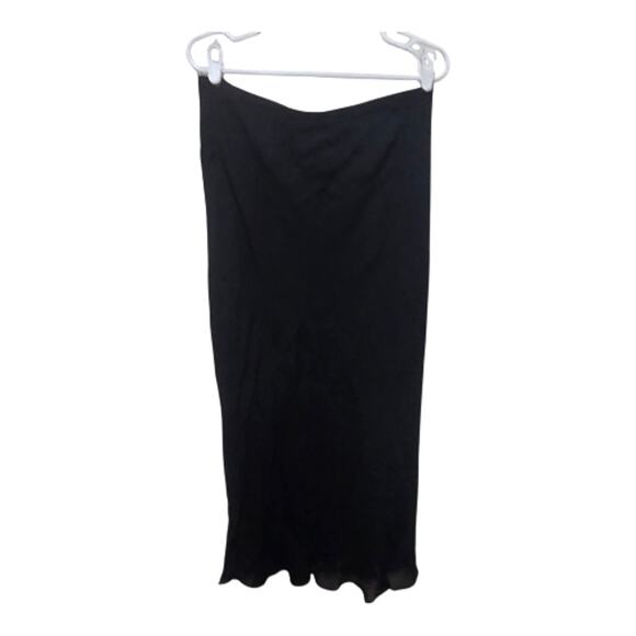 J.Crew Black Chiffon Midi Skirt CF709 Women’s Medium - Picture 2 of 10